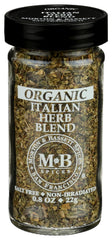 Morton & Bassett Organic Italian Herb Blend pack shot showing organic flavor boost for meals