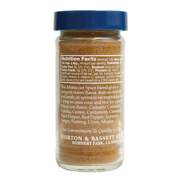 Morton & Bassett Ras El Hanout label detail highlighting premium spices