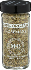 Morton and Bassett Rosemary bottle highlights organic flavor for roasted dishes.