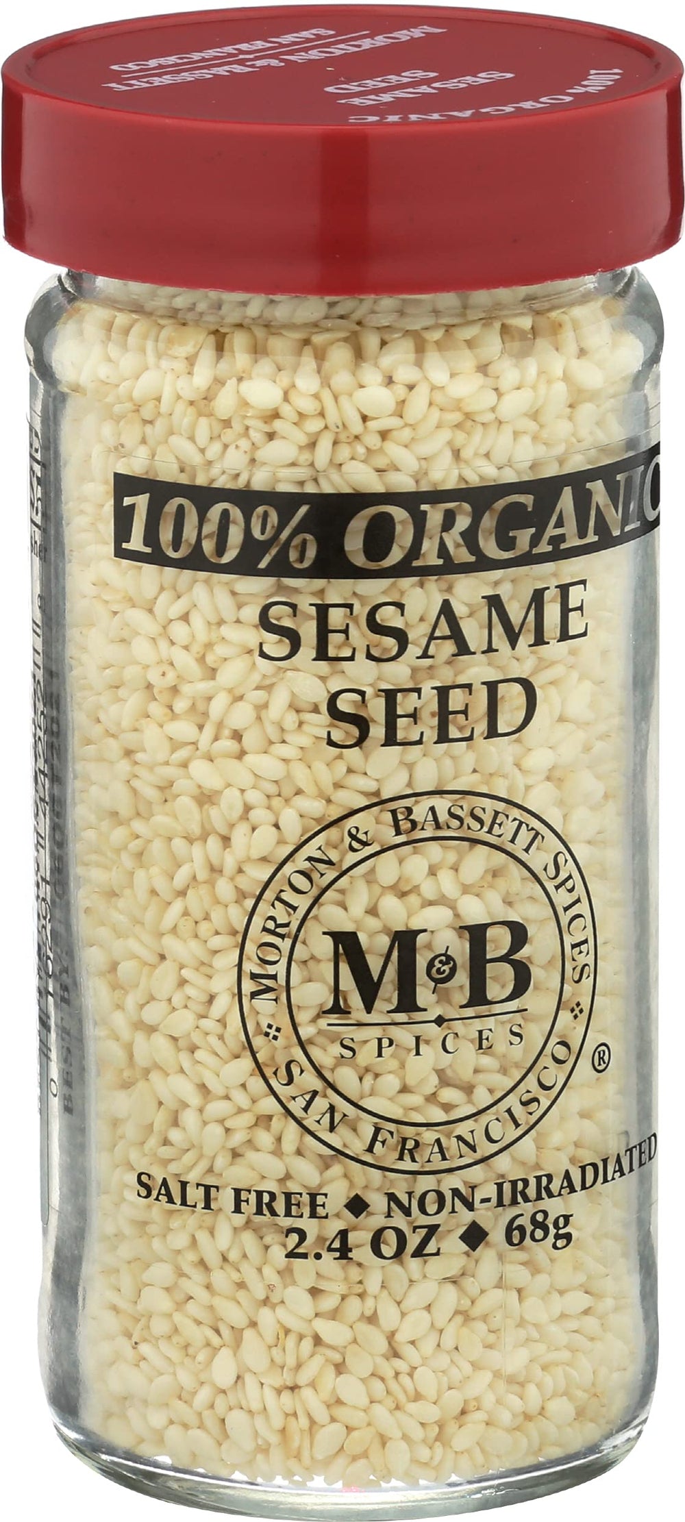 Morton & Bassett Sesame Seed Org ingredients displayed on recipe card