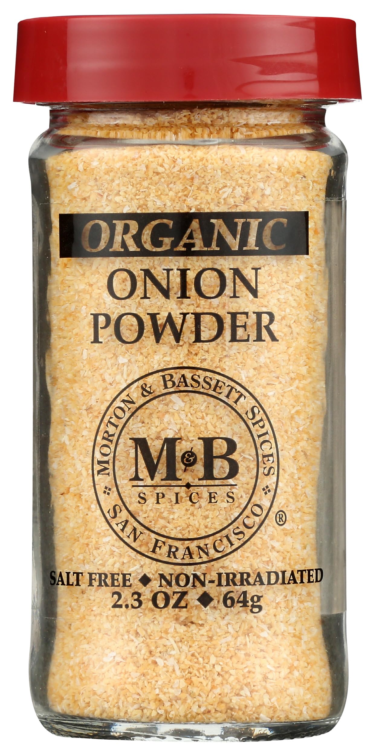 Morton & Bassett SSNNG Onion Powder in a jar for clean-label seasoning.