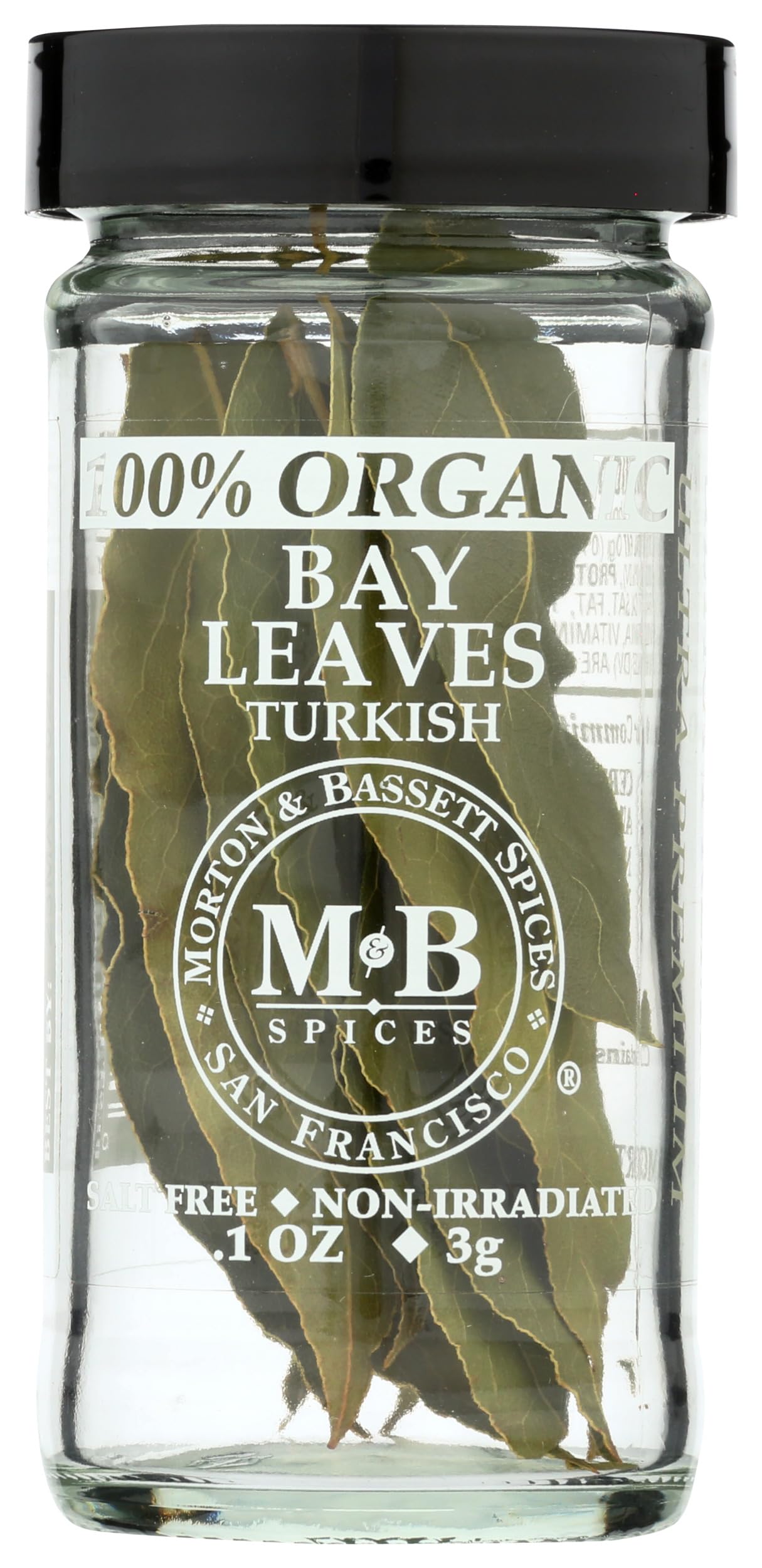 Morton & Bassett Turkish bay leaves jar enhancing soups and stews with aroma