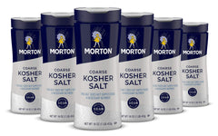 Morton coarse kosher salt bottle ready for everyday cooking.