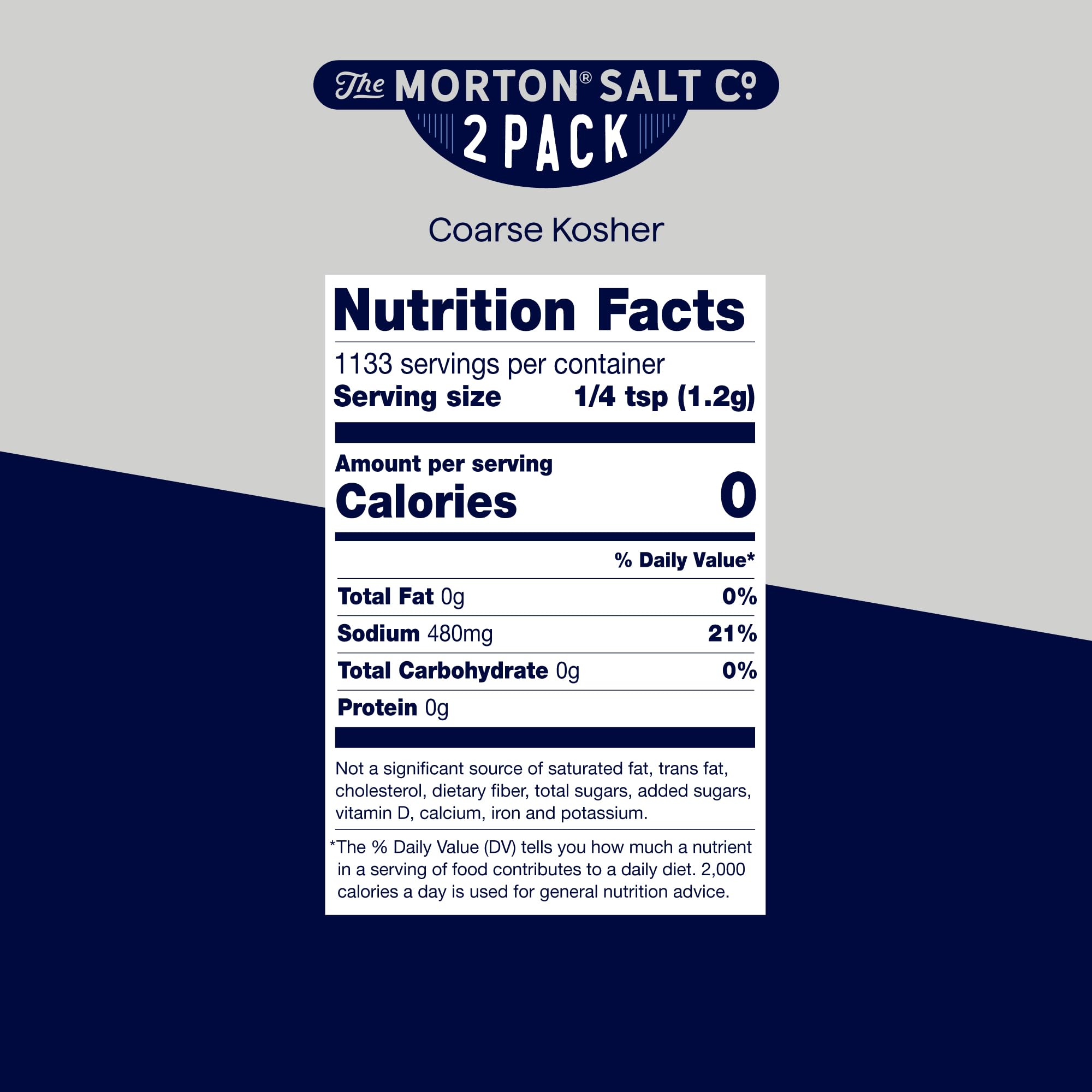 Morton Coarse Kosher Salt used for brining and rub applications on meat.