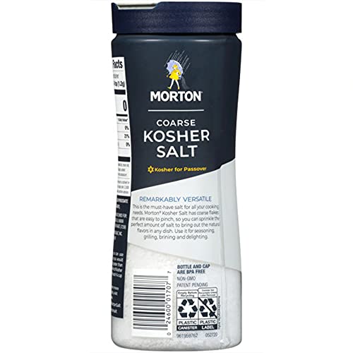 Morton salt finishing vegetables with a crunchy, flavorful touch.