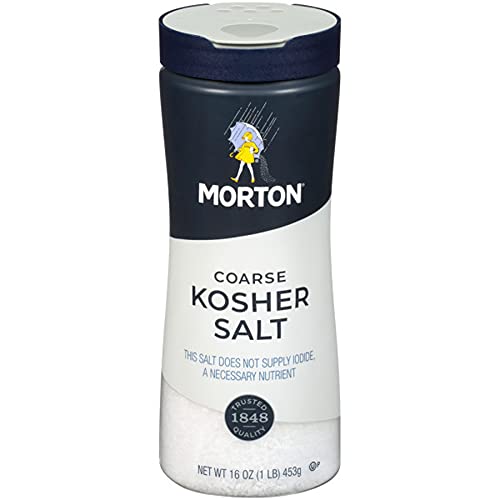 Morton salt being poured to measure precise seasoning.