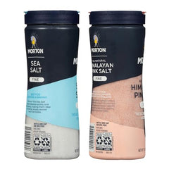 Morton fine sea salt 17.6oz ideal for marinades and dressings