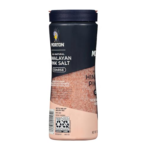 Morton Himalayan pink salt crystals finishing vegetables with color and crunch