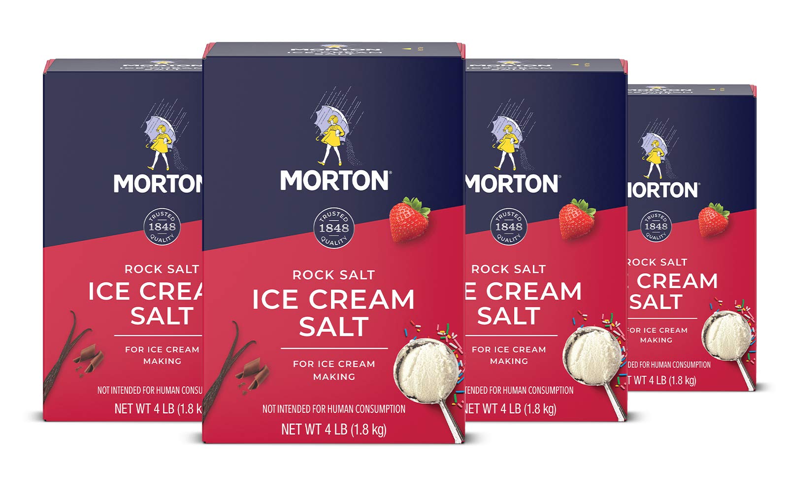 Morton Ice Cream Salt 4lb bag for homemade ice cream.