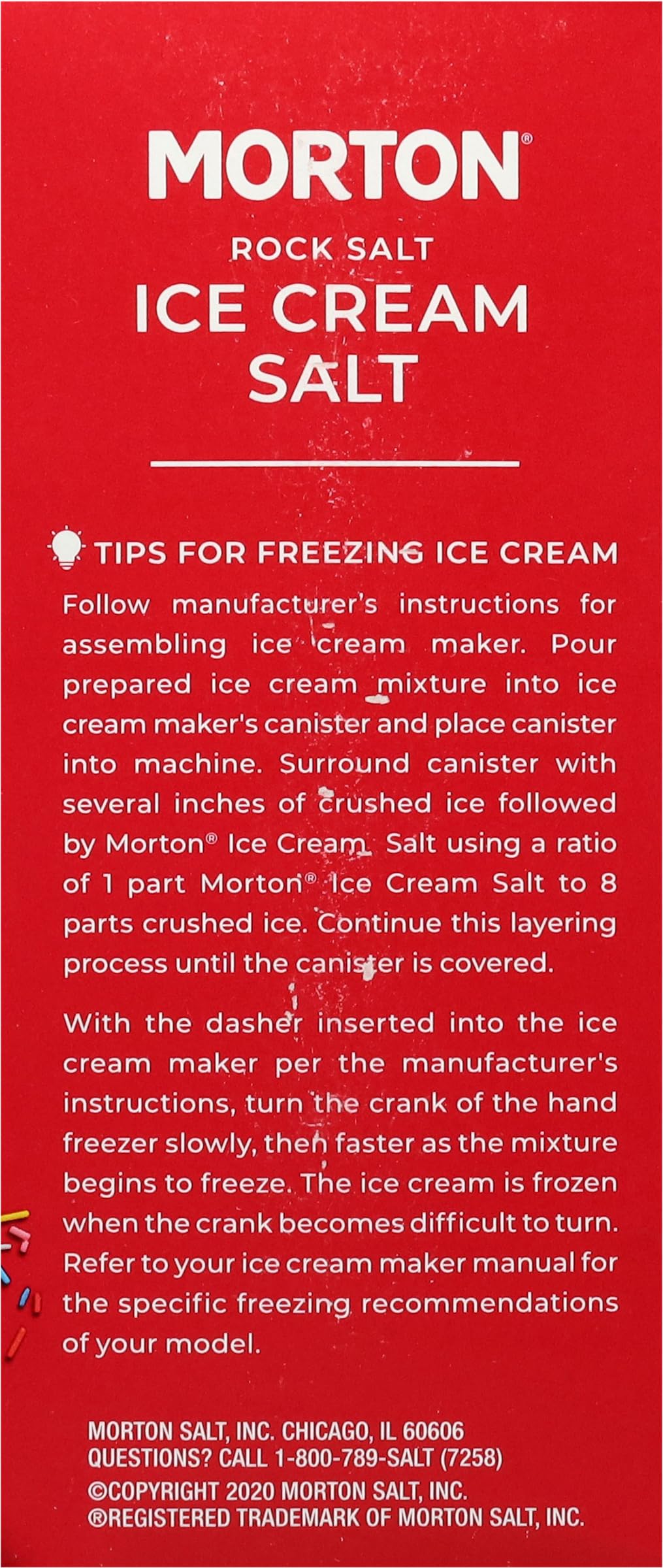 Morton Ice Cream Salt 4lb box for family gatherings