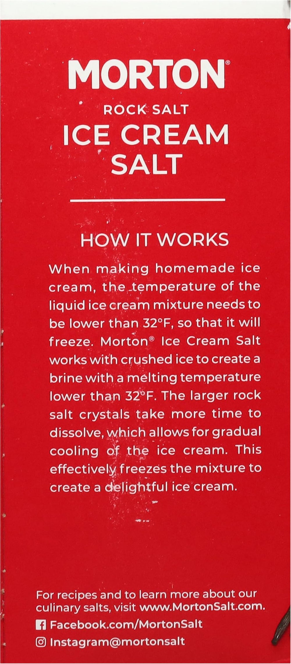 Morton Ice Cream Salt on ice for rapid beverage cooling