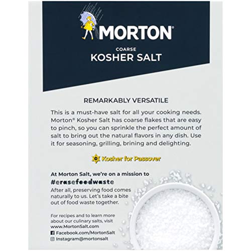 Morton Kosher Salt coarse brining poultry scene promotes even flavor