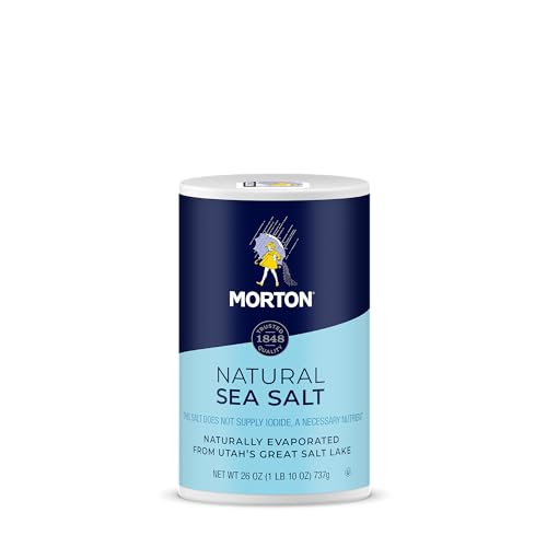 Morton Natural Sea Salt Round crystals in a bowl for finishing flavor