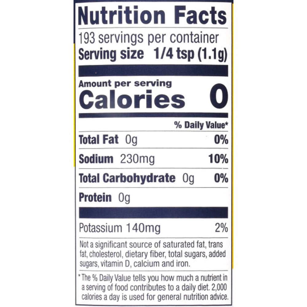 Morton Nature's Seasons reduced-sodium shaker on table for easy seasoning during meals.