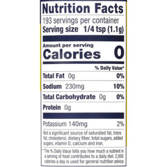 Morton Nature's Seasons reduced-sodium shaker on table for easy seasoning during meals.