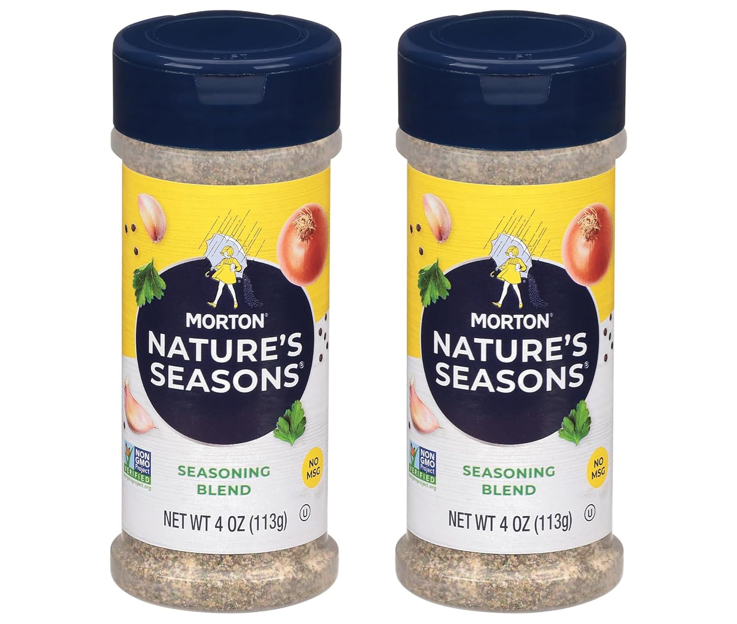 Morton Nature's Seasons shaker-top view for quick flavor boosts during cooking