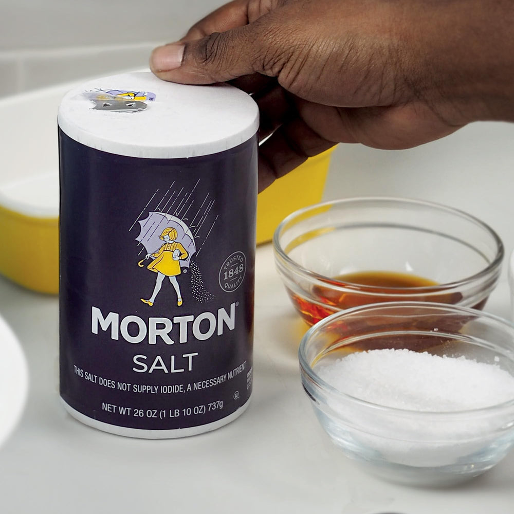 Morton Plain Salt at table for everyday seasoning and quick flavor boosts.