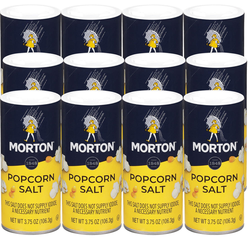 Morton Popcorn Salt finish crystal close-up shows how it clings to popcorn.