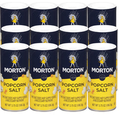 Morton Popcorn Salt finish crystal close-up shows how it clings to popcorn.