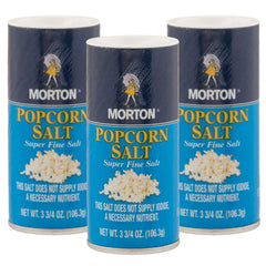 Morton Popcorn Salt Shaker front view for even popcorn seasoning.