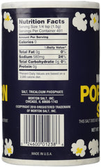 Morton popcorn salt with a super-fine grain texture ideal for popcorn and nachos.