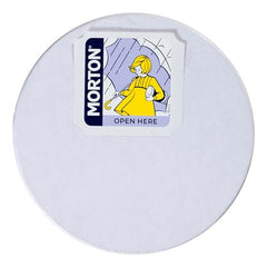 Iconic Morton salt rounds packaging adds nostalgic charm to the pantry.
