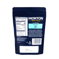Close-up of Morton sea salt fine crystals dissolving quickly for marinades.
