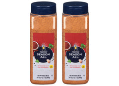 Morton Season-All Club 35oz bottle pour for versatile beef, poultry, and veggie seasoning.