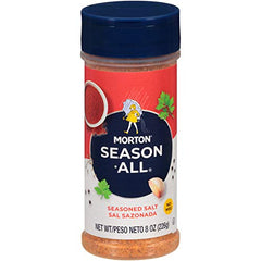 Morton Season-All seasoning shaker ready on table for everyday dinners.
