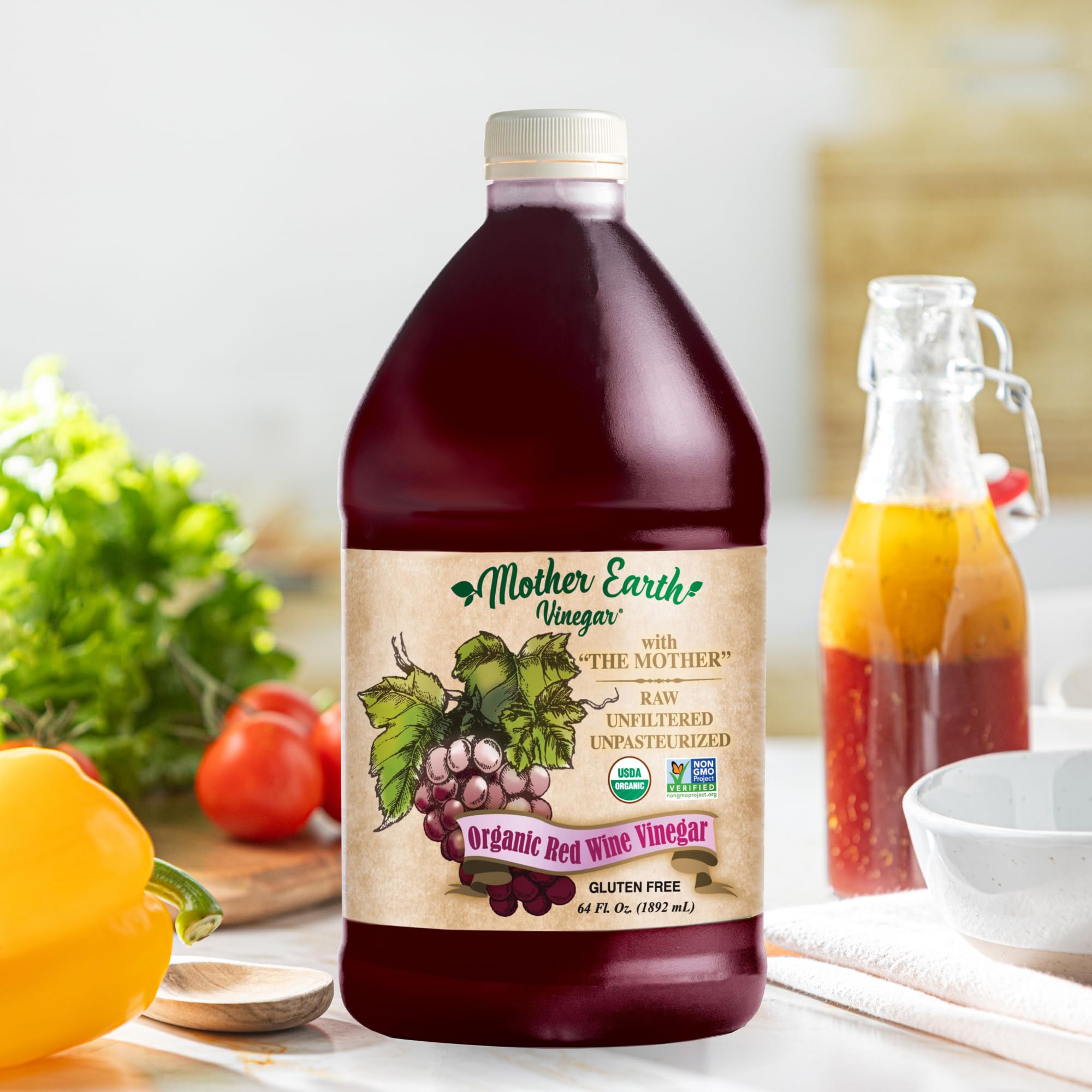 Mother Earth organic cabernet grapes hinting at premium ingredients