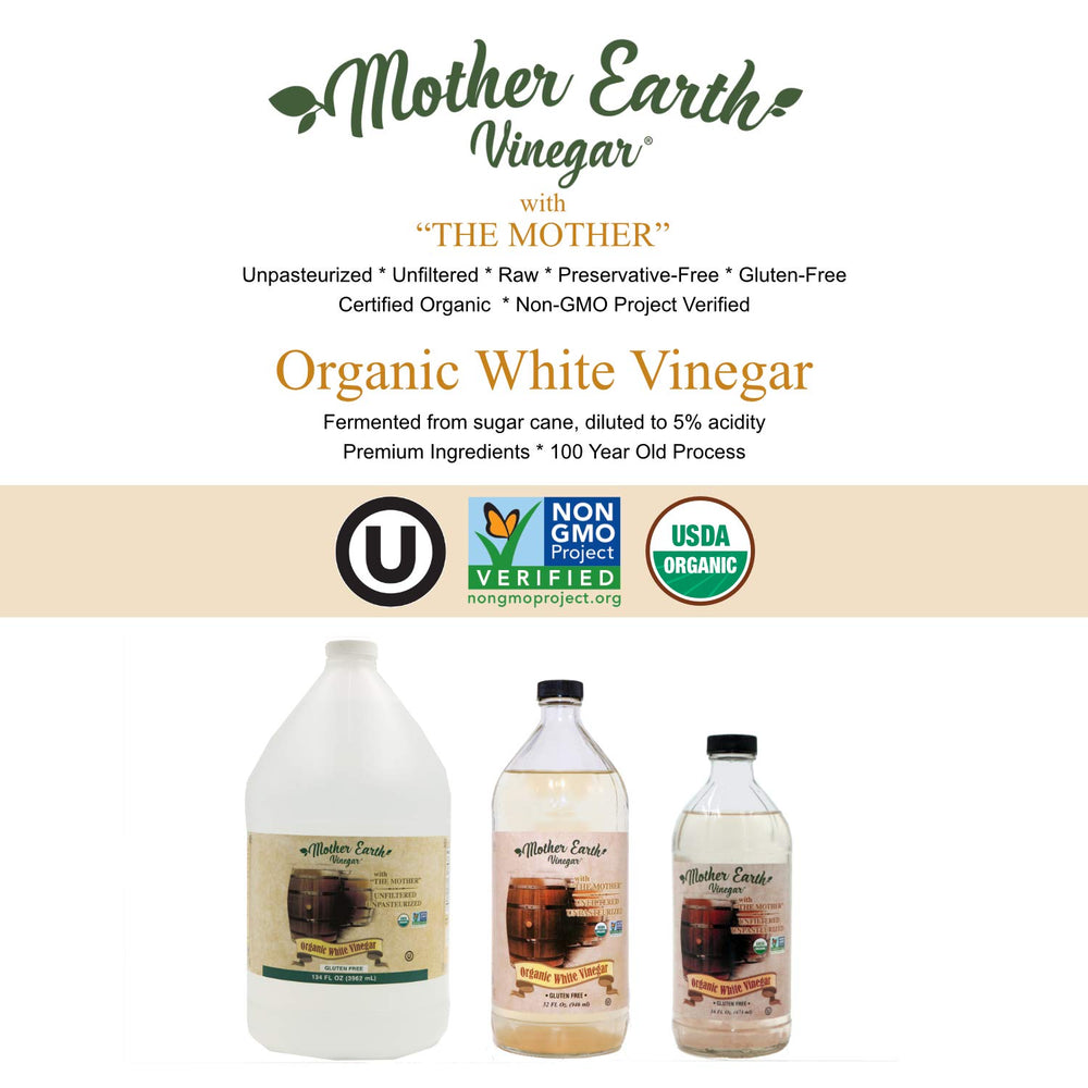 All-purpose cleaner using Mother Earth Vinegar for surfaces and odors.