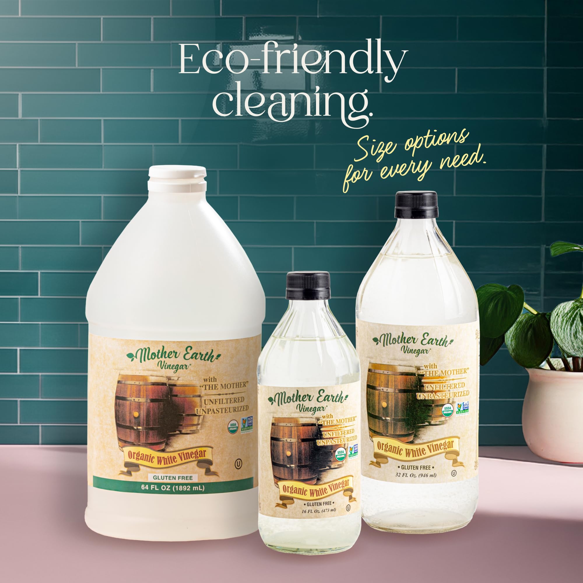 Kitchen cleaning with Mother Earth Vinegar for grime removal.