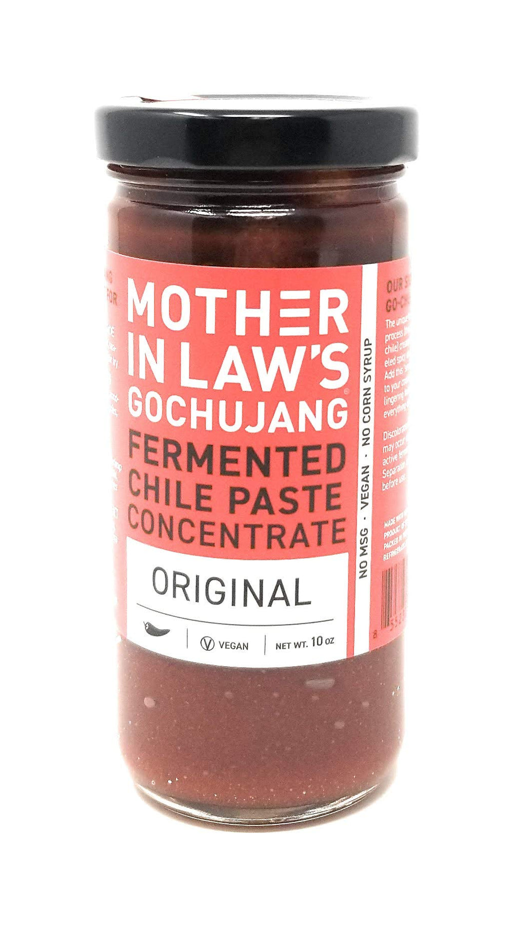 Mother-in-Law's Kimchi gochujang paste bottle shows rich umami for sauces and marinades