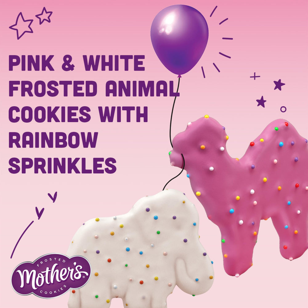 Mother's Circus Animal Cookies 9oz close-up frosting and sprinkles, vibrant flavors for celebrations.
