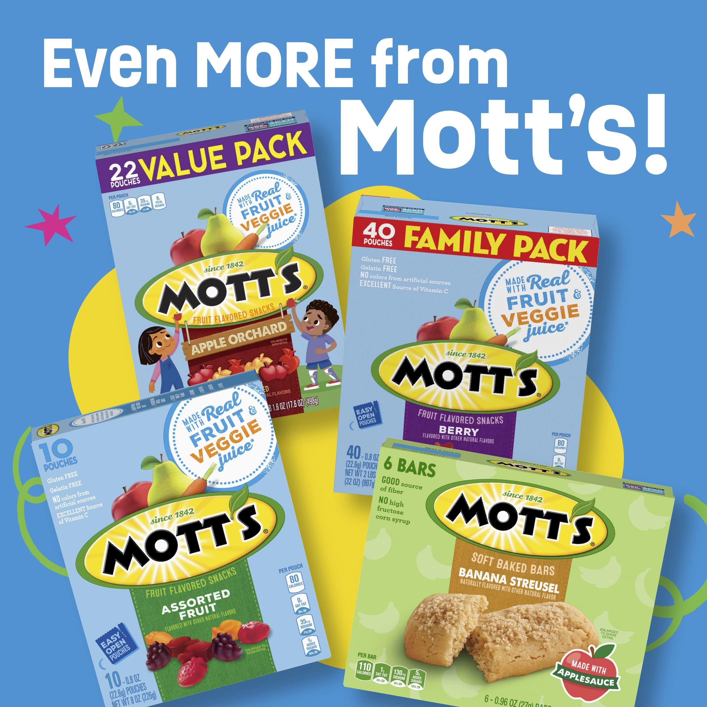 Mott's 22-pouch value pack, budget-friendly family snack