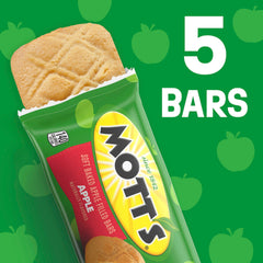 Cross-section shows apple puree filling inside a Mott's bar.