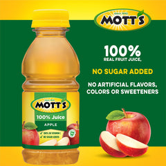 Mott's Apple Juice bottle with cap closed for on-the-go refreshment