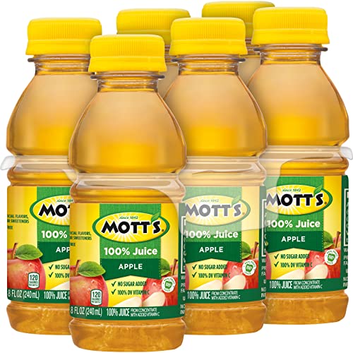 Mott's No added sugar badge visible on Apple Juice bottle