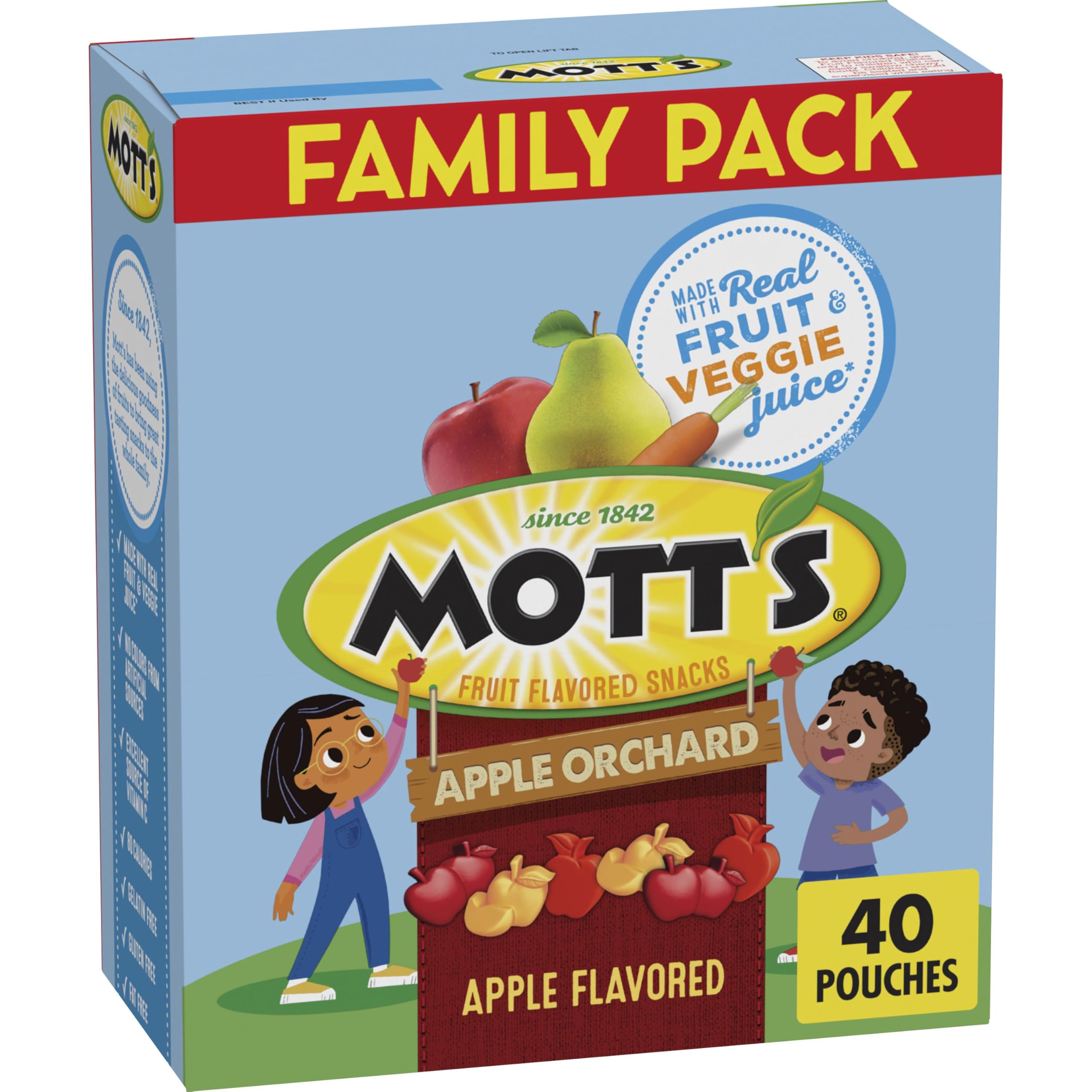 Mott's Apple Orchard fruit snacks in portable pouches for convenient on-the-go snacking