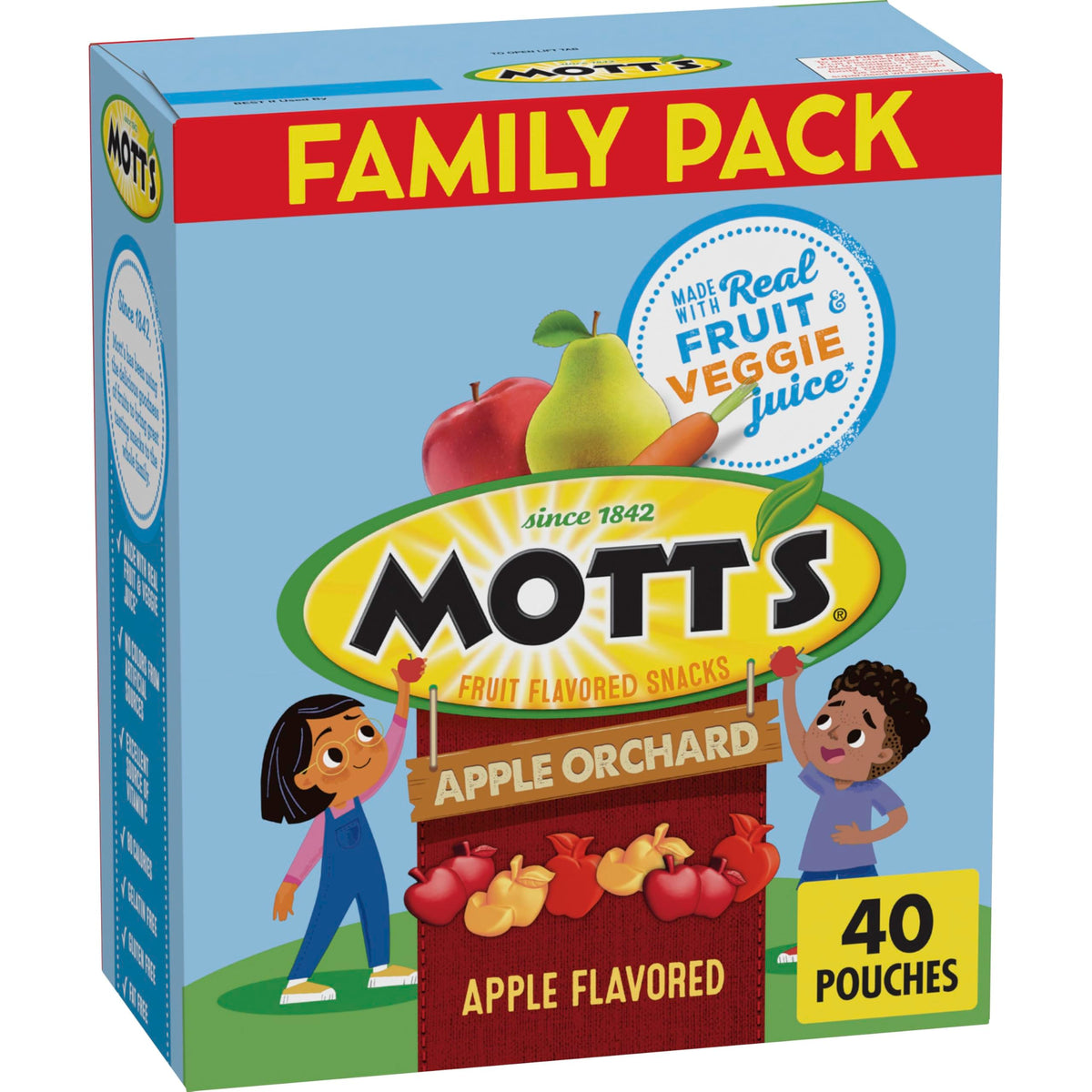 Mott's Apple Orchard fruit snacks in portable pouches for convenient on-the-go snacking