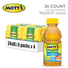 Mott's Apple White Grape Juice multipack, convenient for busy weeks.