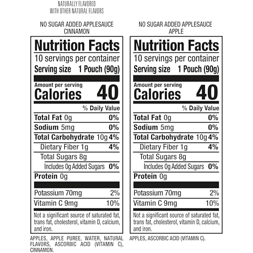Mott's 3.2oz clear pouch showing applesauce texture