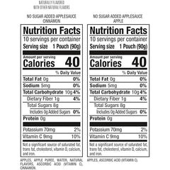 Mott's 3.2oz clear pouch showing applesauce texture