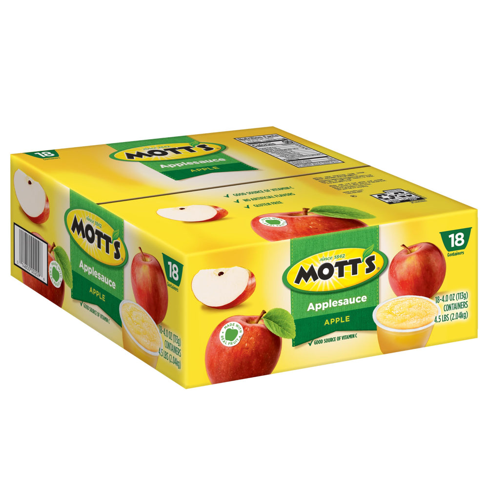 Heritage branding on Motts packaging evokes trusted quality dating back to 1842.