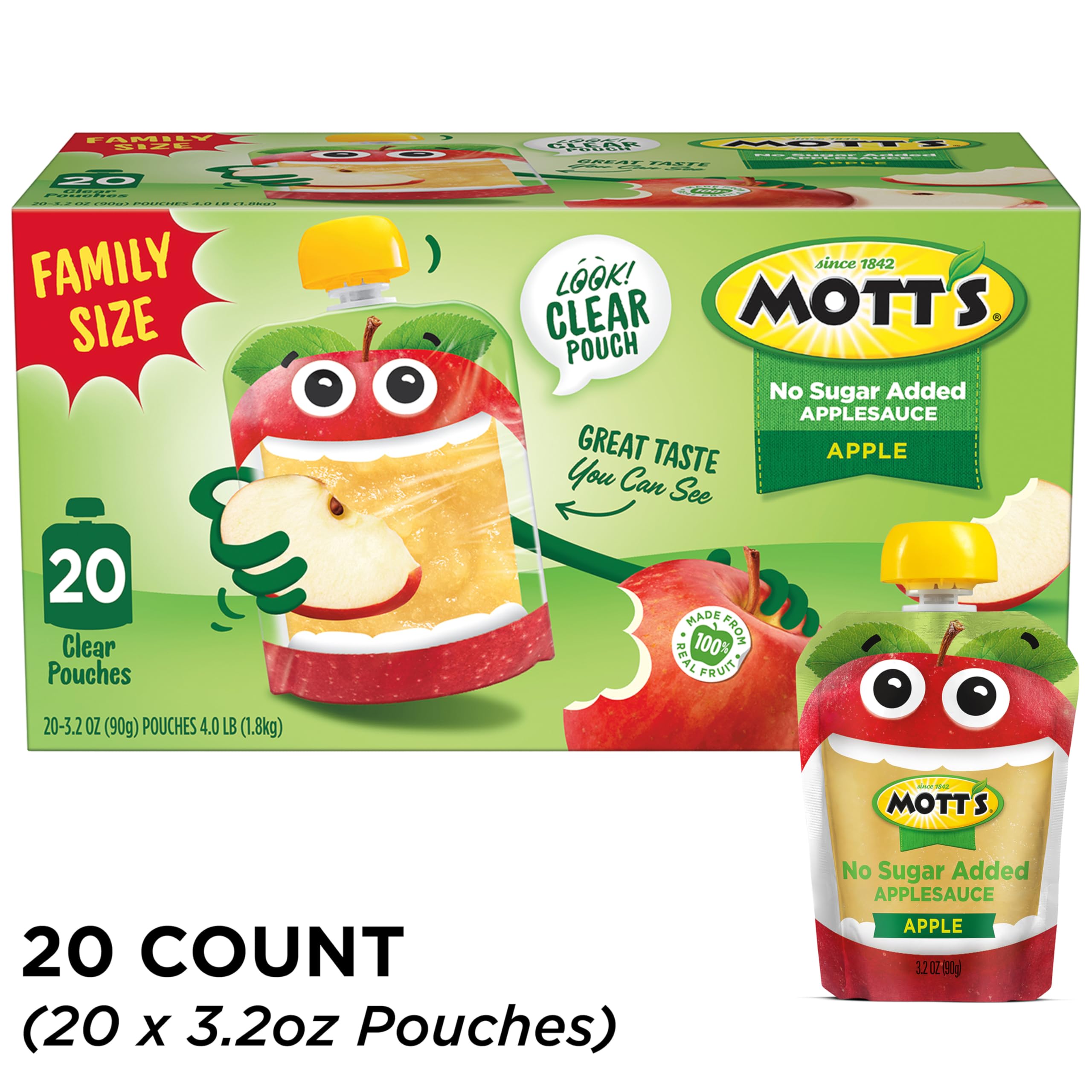 Mott's 3.2 oz pouch ideal for kid-friendly, portion-controlled snacks
