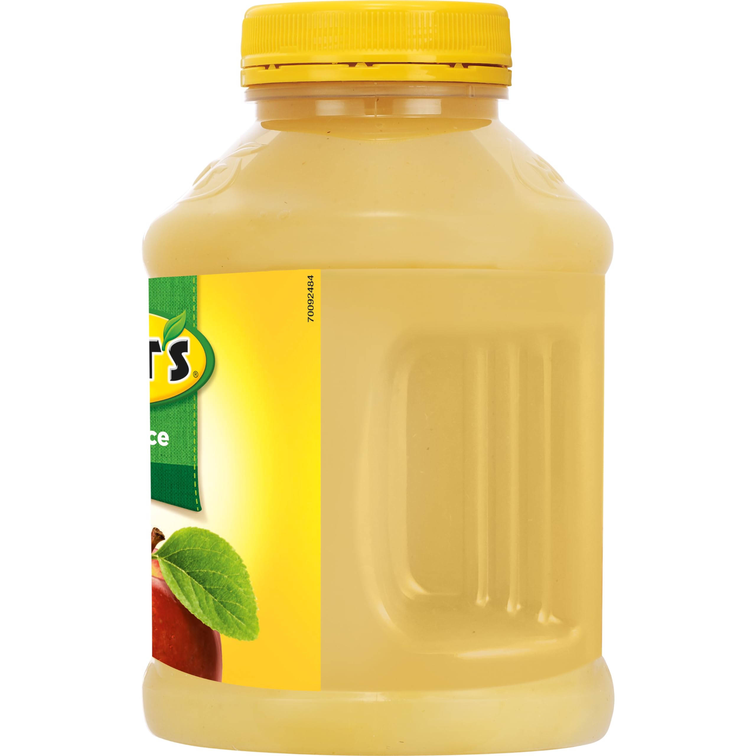 Close-up nutrition panel on Mott's jar with Vitamin C.