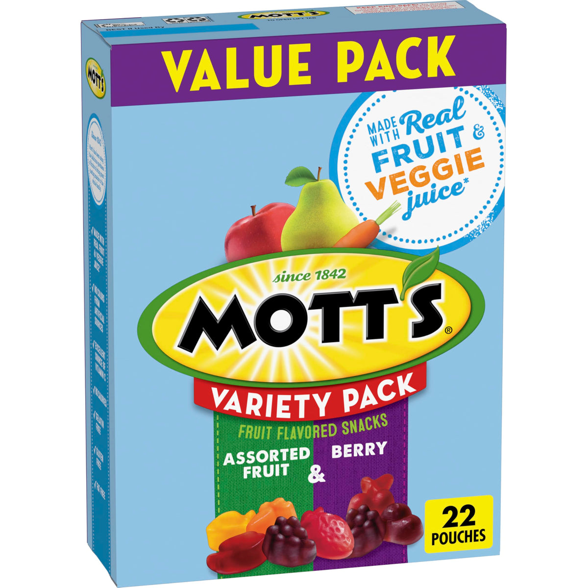 Mott's berry snacks pouch, convenient on-the-go snack for kids