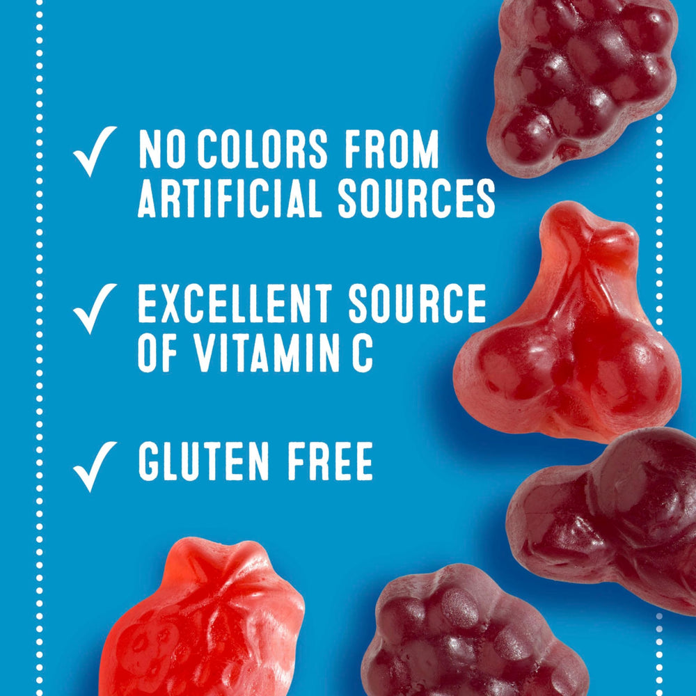 Vitamin C content noted per serving of the snack.