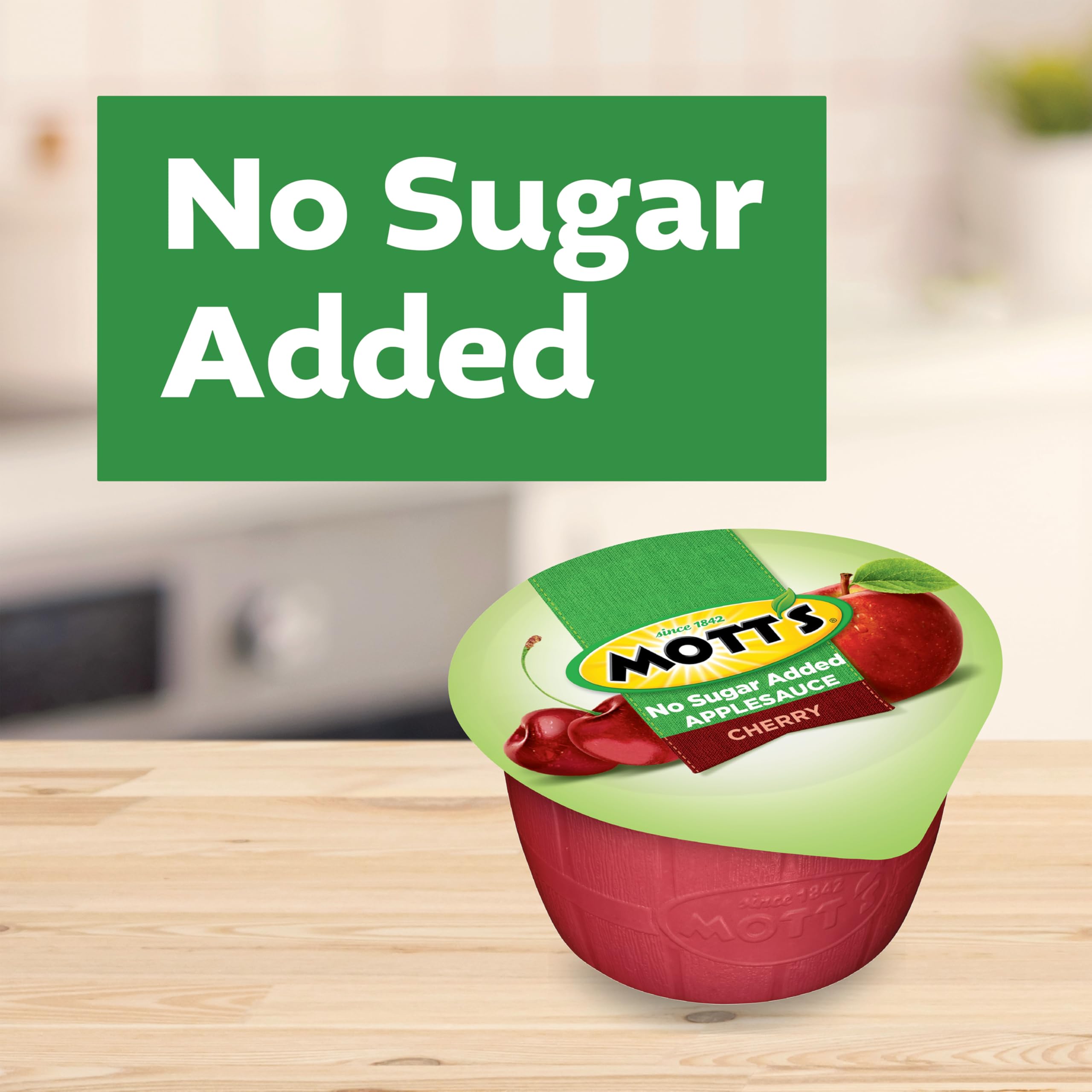 Mott's Cherry Applesauce pack of 12 cups ideal for family snacks