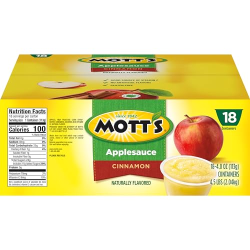 Mott's 18-count pack front shows convenient lunchbox snack option.